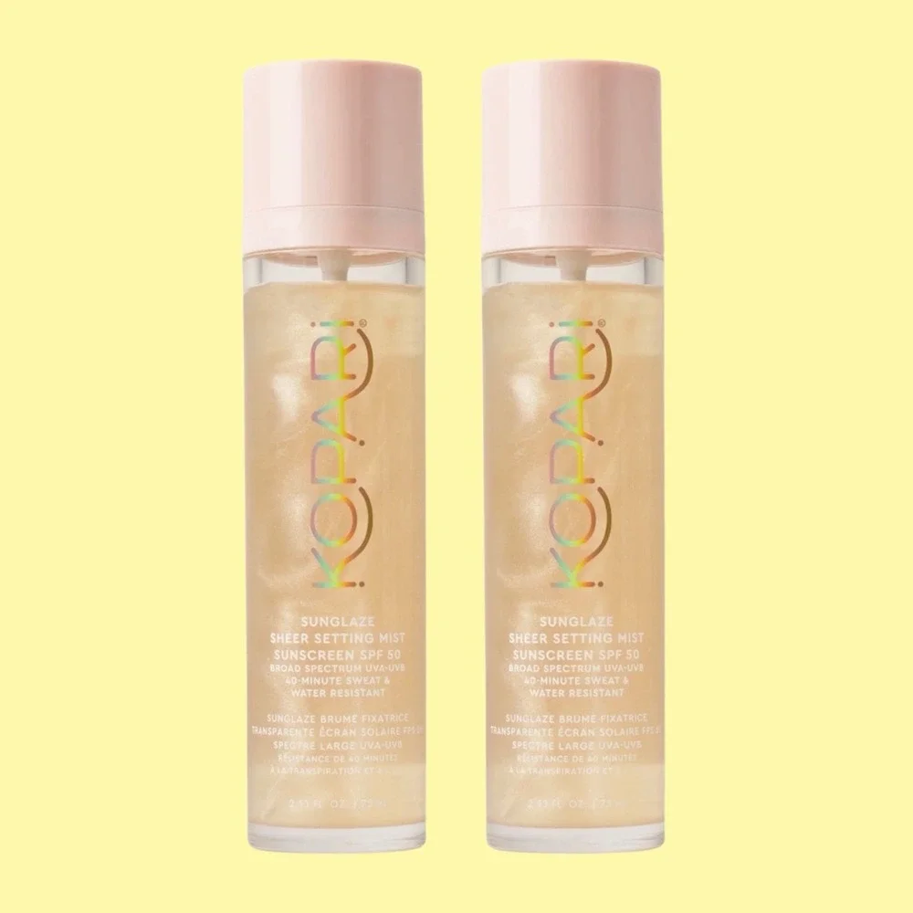 Kopari Sheer Setting Mist Sunscreen Spray - Pink Cap, Golden Sheen